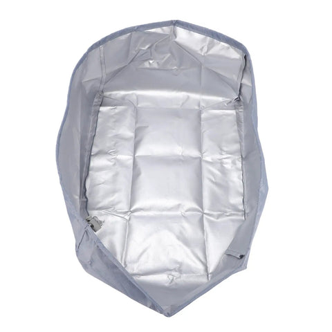 Interior view of Heavy Duty Kickass Weatherproof Electric Vehicle Charger Cover Shields Wall Mounted Charging Station Grey Polyester Build.