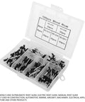 Pro Grade 120 Piece Blind Rivet Kit made from aluminum alloy in open case with six sizes M2.4x6 to M4x8