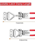 Six Pack Toggle Latch Catch Set With Adjustable Clamp For Cabinets And Boxes Self Locking Linkage Delivers Steady Clamping
