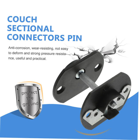 Top Shelf Pin Style Sectional Sofa Connectors Heavy Duty Couch Brackets showing anti-corrosion, wear-resistant pin hardware.