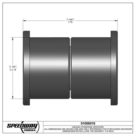 Diagram of Polyurethane Rod End Bushing Kit For Custom Builds Fits 5/8 Inch Bolts And 3/4 Inch Thread 4 Bar Ends