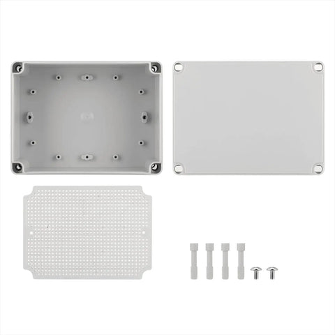 Outdoor IP67 Plastic Junction Box Waterproof Dustproof Electrical Project Enclosure 8x6x4 Inches components and screws