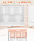 Product dimensions of Totally Kid Approved Bookshelf And Storage Organizer For Playroom With Open Wooden Bookcase Shelves Toy Cabinet.