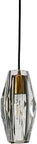 Celia Faceted Crystal And Metal Ceiling Light In Brushed Bronze With Sleek Art Deco Vibe Edison Bulb Friendly For A Cozy Glam Glow