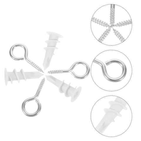 Close-up view of 20 Sets Self Drilling Drywall Screws And Nylon Anchors Kit For Gypsum And Plasterboard, Lightweight Yet Tough, Easy Install