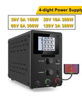 Powerful 30V 10A Variable DC Power Supply With 4 Digit LCD 300W Lab Bench Source Regulator USB 5V 2A Output Auto Cooling Fan