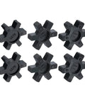 Six black NBR rubber jaw coupling center inserts for L-jaw couplings (L075/L095/L100)