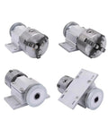 Beefy 3 Jaw 100mm and 4 Jaw 80mm Chuck Set for CNC Router and Woodworking Machines with Self Centering Jaws, various angles