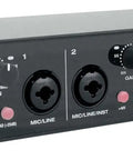 Premium USB Audio Interface With Dual Mic Preamps And 24 Bit 192 Kilohertz Conversion, MIDI I O, Phantom Power, USB 2.0 front view