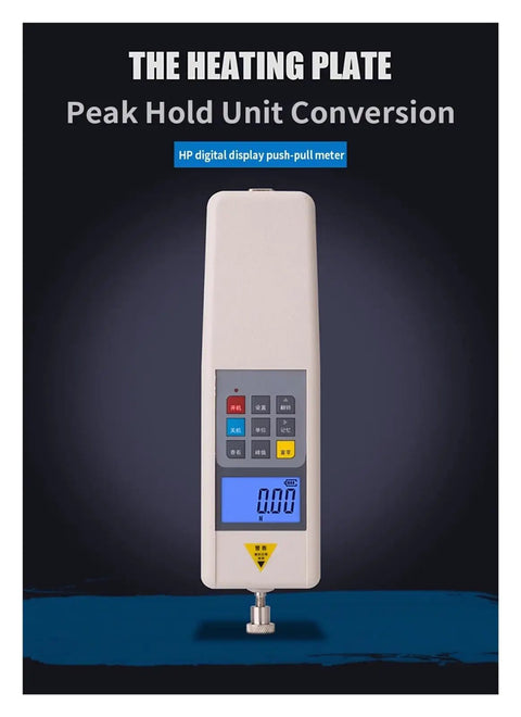 Top Notch Digital Force Gauge Offering Slick Pull And Push Measurements No Fuss Compact Design. HP meter with digital display.