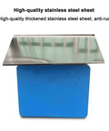 High-quality stainless steel sheet on blue base, thickened, anti-rust material, suitable for various applications.