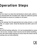 Operation steps for the Top Tier High Density Foam Sponge Replacement Kit For Vintage Film Cameras with clear instructions.