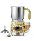 Detachable Milk Frother With Four Temperature Settings Delivers Barista Style Foam For Hot Or Cold Drinks Five In One Frothing And Heating Options Dishwasher Safe 400ml Perfect For Latte Cappuccino Hot Chocolate