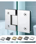 Beast Mode 180 Degree Hella Heavy Duty Shower Screen Hinges Premium Metal Glass Bracket And Clamp For Bathroom Door Replacement with chrome finish.