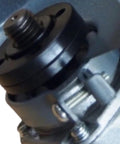 Close-up of premium electric angle grinder replacement parts with comfortable grip for cutting polishing and grinding jobs.