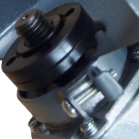 Close-up of premium electric angle grinder replacement parts with comfortable grip for cutting polishing and grinding jobs.