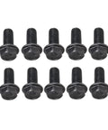 Hardcore Carbon Steel Button Head Hex Flange Bolts For Cutting Machines And Precision Instruments Deliver Dead Tight Grip And Zero Fuss Mounting Shop Grade Metric Fasteners in a set of 10.