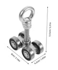 Heavy Duty Steel Sliding Door Track Roller Built Tough As Nails For Smooth As Butter Gliding And High Impact Resistant Performance Garage Door Replacement Accessory featuring three durable steel wheels.