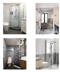 Frameless shower glass doors with Rock Solid Heavy Duty Frameless Shower Glass Hinges Set 304 Stainless Steel in modern bathrooms.