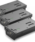 Rechargeable Lithium Cell Pack For Reveal Trail Cameras Ultra X X Pro Pro 30 Generations, 3 gray batteries with power indicators.
