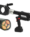 Heavy Duty Battery Powered Ratchet Cable Cutter For 105mm Cables, 120 kN Cutting Power, Electric Wire Scissors For Aluminum And Armored Copper Cable, Open Design Portable Tool For Quick Clean Cuts On Overhead Lines.