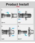 30 Pack Flat Head Threaded Insert Nuts M3 To M12 Zinc Plated Carbon Steel With Knurled Body For No Spin Install Flush Finish Heavy Duty Grip For Wood Plastic And Metal Projects installation diagram