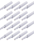Pack Of 16 Soft Close Cabinet Door Dampers Nylon Quiet Drawer Damper Soft Close Retrofits For Kitchen Bedroom Furniture Hardware No More Door Slams Hella Smooth Operation Solid Gear in white.