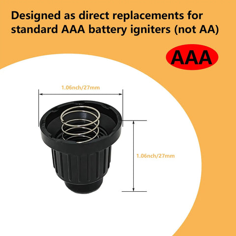 4 Pcs AA Battery Push Button Igniter Cap With Spring Replacement Caps For Gas Grill BBQ Fire Pit Patio Heater Spark