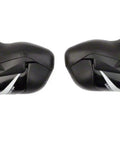 Pair of black and silver Drop Bar Shifter Set For 10 Speed Shimano Road Systems With External Cable Routing Independent Up And Down Shifts