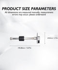 Heavy Duty Reed Switch Fuel Sending Unit 0 To 190 Ohms 7 Inch Tank Sender showing dimensions 195mm length and 69.85mm width.