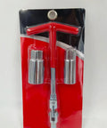 T-Handle Spark Plug Socket Wrench With Swivel Head And Extended 16Mm 21Mm Sockets 3 Piece Set on red packaging.