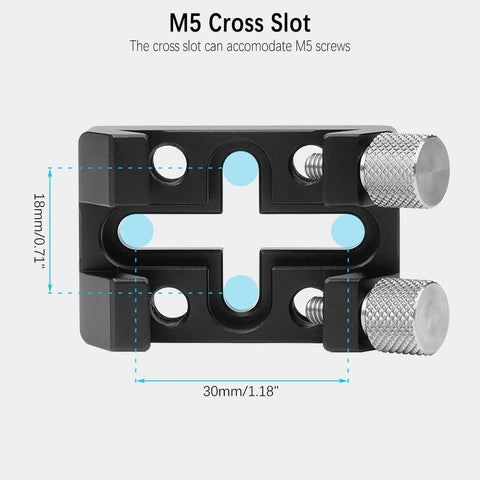 Flat Base Finder Scope Bracket Mount With Dovetail Base for Takahashi Telescopes, Synta Style Mount, M5 cross slot details