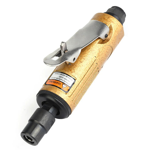 Heavy Duty Pneumatic Air Die Grinder Built Like A Badass Shop Workhorse For Crushing Steel Fabrication Tasks And Yielding Flawless Ground Edges Without Fail Professional Grade Performance, side view with steel finish.
