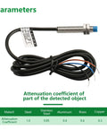 Inductive Proximity Sensor Switch M8 For 3D Printer And CNC, NPN NC, DC 10 To 30V, 2mm Detection, three-wire detail view