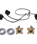 Go Kart ATV Front Wheel Hub Assembly With 4 Studs Steering Knuckle Brake Caliper And Rotor Disk for 125-250cc Quad Dirt Bike