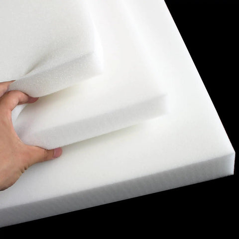 Kickstart Your Next Project With These Tough As Nails Craft Foam Sheets Ideal For Shipping And Packing Heavy Duty Cushioning Foam, 3 white foam sheets in varying thicknesses.