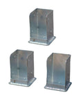 Heavy-Duty Galvanized Steel Post Bases for 4x4 Wood Posts Bolt-Down Mount Kit for Decks, Patios and Concrete Surfaces Includes Screws, Rock-Solid Anchor Pack 3 Pack