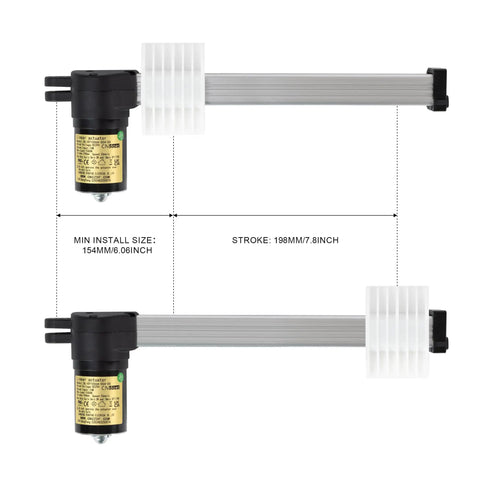 Beefy Power Recliner Lift Chair Motor Replacement For Models Dl-Dt1006a-054-05 And Dl-Dt1005-122 with 198mm stroke actuator.