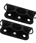 Heavy Duty Wall Mounted Spray Can Rack Solid Iron Garage Organizer Rig That Holds Tight Stores Three Paint Bottles Securely Black workshop organizer set of two.
