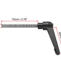 Rock Solid Adjustable Clamping Lever Handle With M8 X 70 Millimeter Thread In Matte Black 304 Stainless Steel, 70mm thread.
