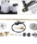 Rear Axle Kit With Brake Assembly For Go Kart, 740mm Axle, 58T Sprocket, 160mm Discs, Master Cylinder And Caliper, No Chain