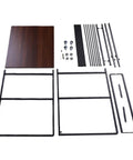 Badass 3D Printer Stand Rolling Workbench With Reinforced Steel Frame And Removable Solid Wood Top parts and hardware layout