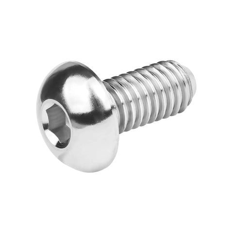 Premium M4 Titanium Hex Head Bolt Grade 5 Silver for automotive use, fully threaded, lightweight, anti-corrosion fastener.