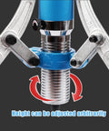 Professional Hydraulic Gear Puller Beef Forged Steel Jaw Separator showing adjustable height feature for 20 Ton rig.