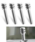 4 Piece Car Door Latch Catch Kit With Solid Alloy Interior Door Lock Knob Pull Pins, 1.93 By 0.47 Inches, Silver Finish, installed view.