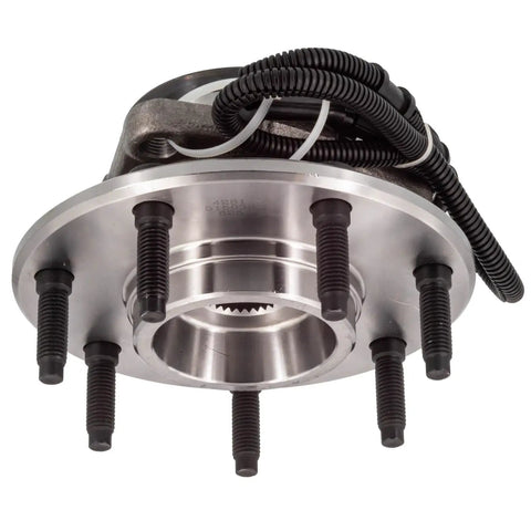 Solid Front Wheel Hub Bearing Assembly Fits 2000-2004 Ford F-150 Heritage 4WD No ABS Sensor straight bolt on for OEM.