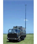 Lifts Like A Dream Manual Hand Crank Telescopic Mast For Satellites And Cameras With 30KG Capacity Hitting Four Meters Smooth Operator Gear Zero Power Hassle Included installed on military truck in open field.