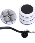 Heavy Duty Furniture Lifter Kit Features Four Rock Hard Appliance Rollers Plus an Adjustable Lever Tool to Slide Chunky Gear like a Champ.