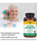 Woman exercising with dumbbells next to Target Mins Calcium Magnesium Complex For Strong Bones And Daily Health Boost bottle