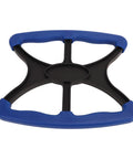 Heavy Duty Standing Aid With Rock Solid Non Slip Handles Portable Lift Assist Bar For Seniors And Bariatric Transfer Go Anywhere Indoors Or Outdoors No Sweat Daily Pull Up Handle Blue, top view of blue handle.